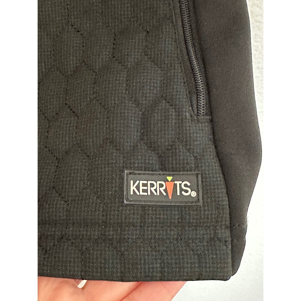 Kerrits Quilted Zip Up Gilet Vest Size M Black Equestrian Riding Shawl Neck - Picture 6 of 9